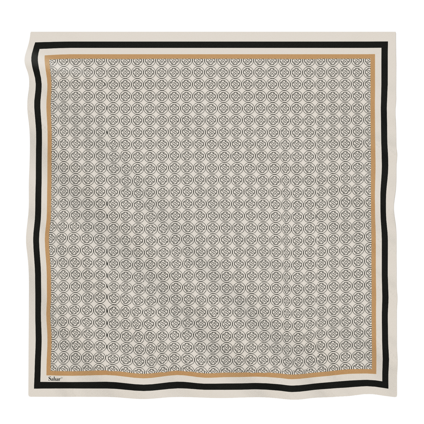 S Monogram in Black and Ivory