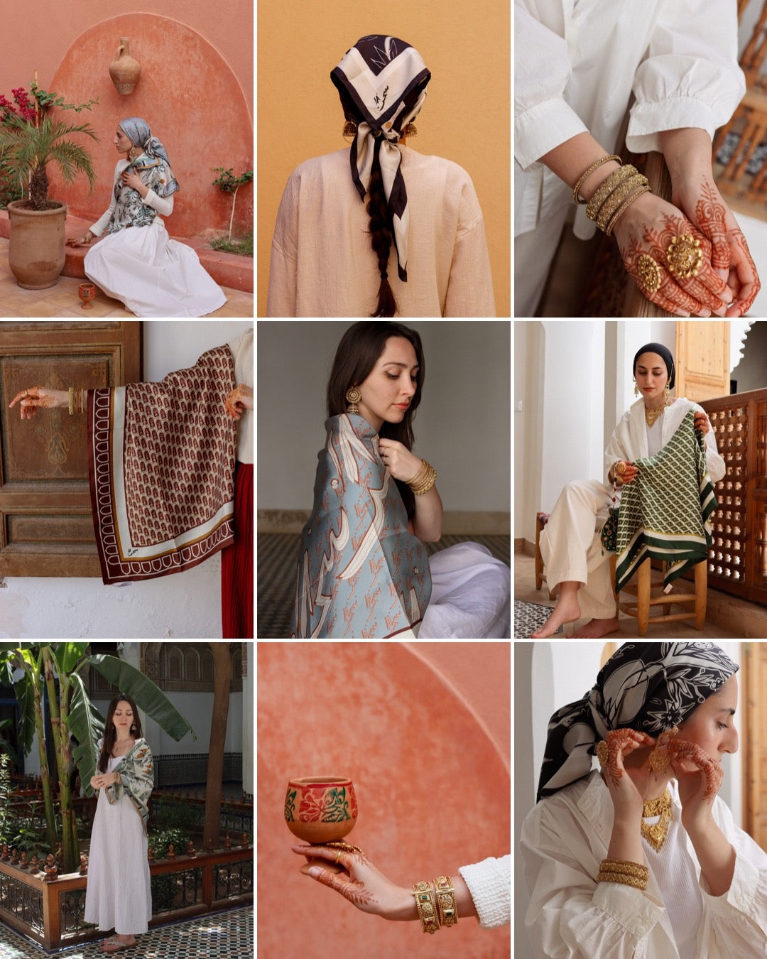 Sahar Silk Scarves Heritage Collection Grid Post